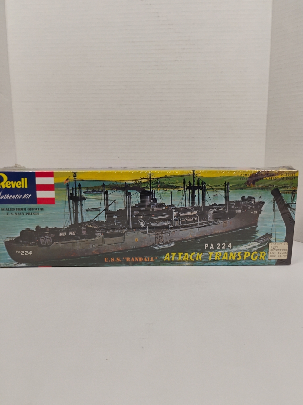 Vintage  USS Randall Attack Transport Model Kit - Green/Black